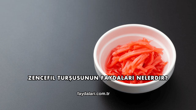 Zencefil Turşusunun Faydaları Nelerdir?