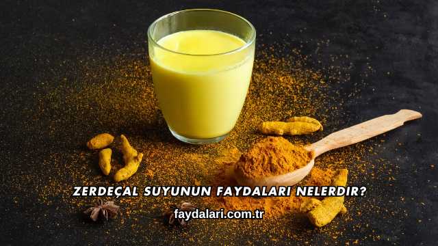 Zerdeçal Suyunun Faydaları Nelerdir?