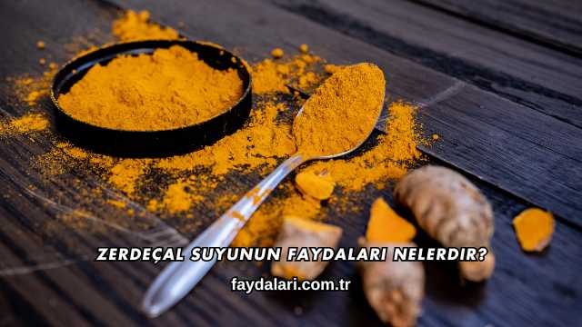 Zerdeçal Suyunun Faydaları Nelerdir?